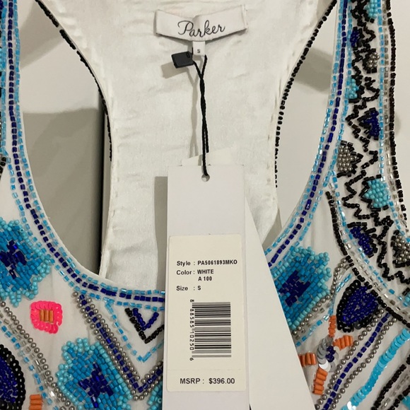 NWT Parker beaded sequin embellished dress - Picture 8 of 9